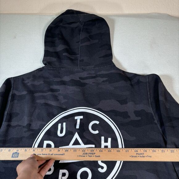 Dutch Bros Full Zip Hoodie Mens Large Camo Camouflage Sacramento Logo Print - Picture 7 of 7